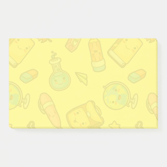 Post-it® Fournitures scolaires colorées Motif (Devant)