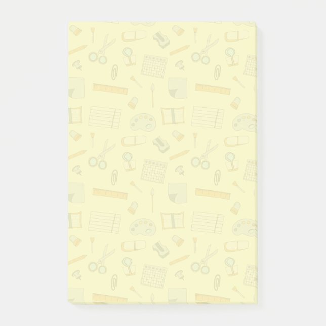 Post-it® Fournitures scolaires colorées Motif (Devant)