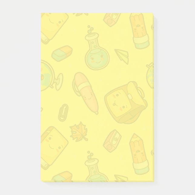 Post-it® Fournitures scolaires colorées Motif (Devant)