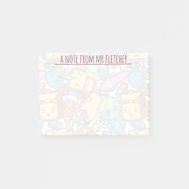 Post-it® Fournitures scolaires personnalisées (Devant)