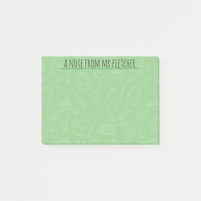 Post-it® Fournitures scolaires personnalisées dessinées à l (Devant)