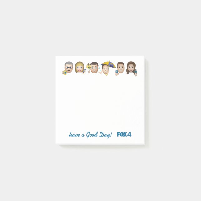 Post-it® FOX 4 Notes de post-it Emoji du bon jour (Devant)