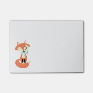 Post-it® Fox rouge de hippie de monocle