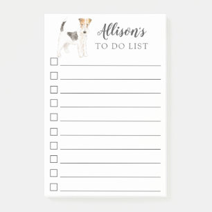 Post-it® Fox Terrier d'une chevelure de fil personnalisé