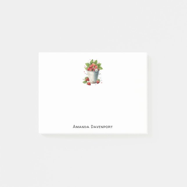 Post-it® Fraises dans un seau (Devant)
