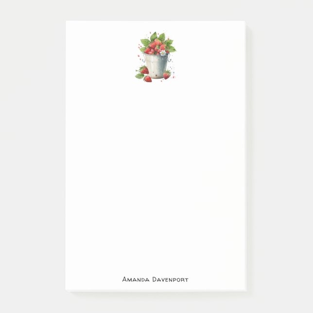 Post-it® Fraises dans un seau (Devant)