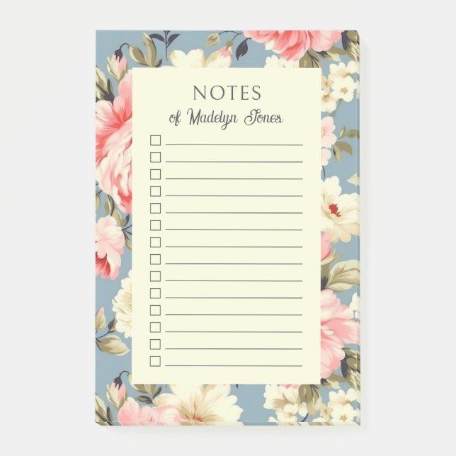 Post-it® French Country Cottage Garden Floral (Devant)