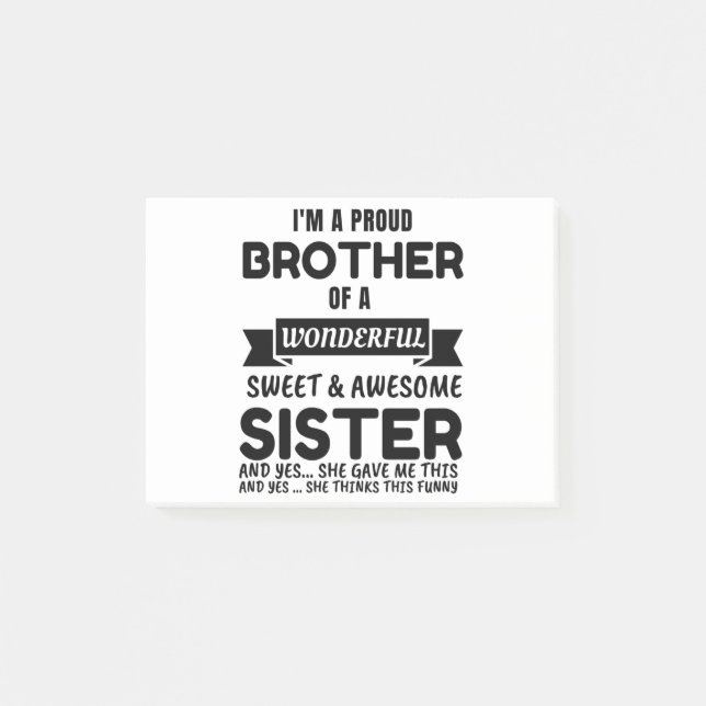 Post-it® Frère Et Sa Fantastique Soeur (Devant)