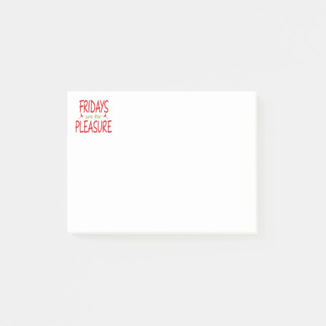Post-it® Fridays are for pleasure (Devant)