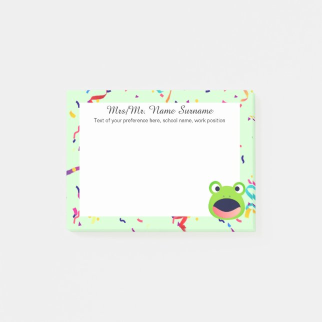 Post-it® Froggy Colorful Confetti (Devant)