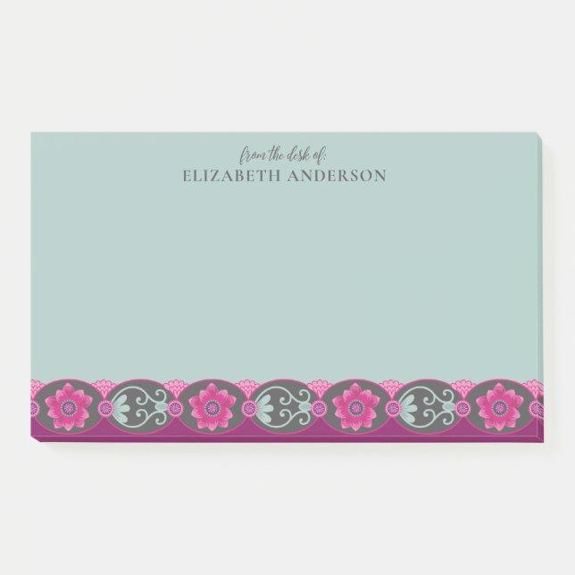 Post-it® From the Desk of Pretty Floral Notes (Devant)