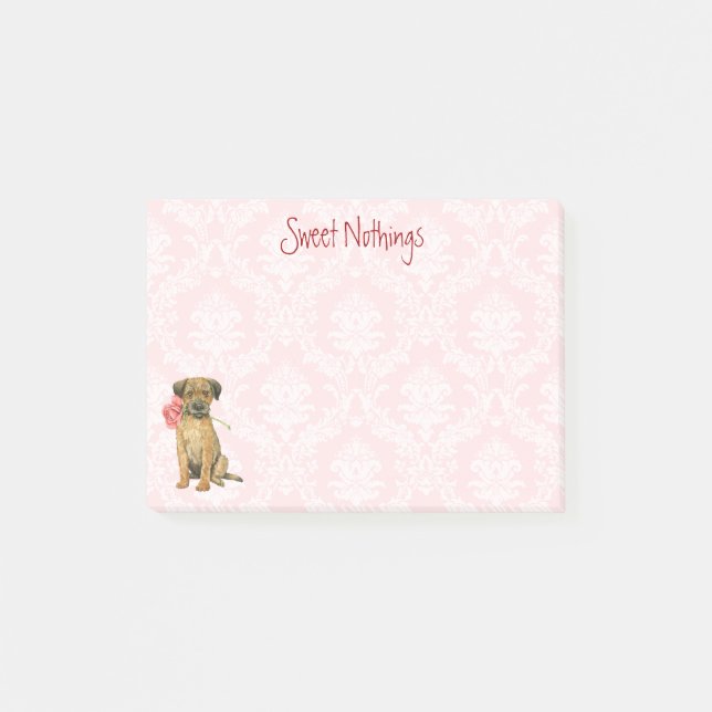 Post-it® Frontière Rose Valentine Terrier (Devant)