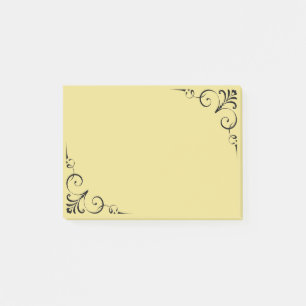 Post-it® Frontière vintage élégante de noir de rouleau