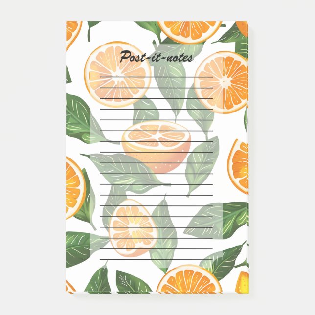 Post-it® Fruit Botanique Orange Citrus Sans Couture (Devant)