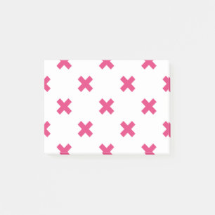 Post-it® Fuchsia croix sur le blanc