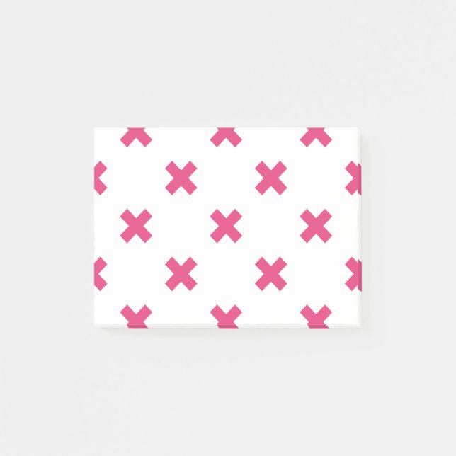 Post-it® Fuchsia croix sur le blanc (Devant)
