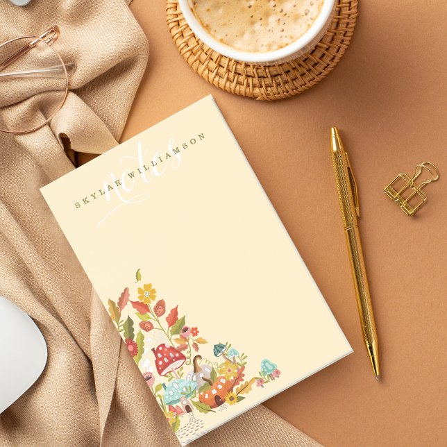 Post-it® Fun Fairy Garden Autumn Leafs Champignons & Citrou (Fun Fairy Garden Autumn Leafs Mushrooms & Pumpkin Post-it Notes)