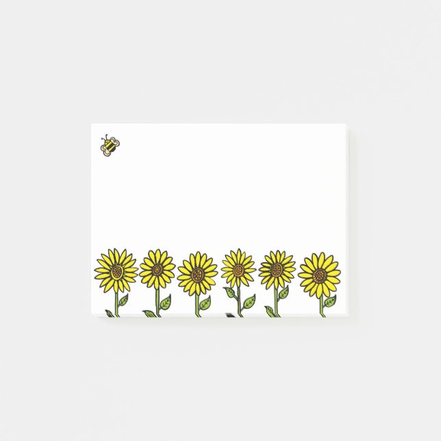 Post-it® Fun Joli tournesol et Bumble Bee (Devant)