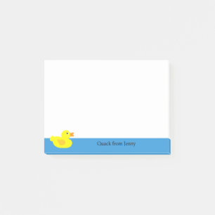 Post-it® Funny Cube Jaune Canard Nom personnalisé de l'anim