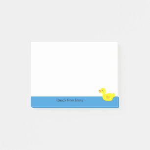 Post-it® Funny Cute Yellow Duck Nom personnalisé de l'anim