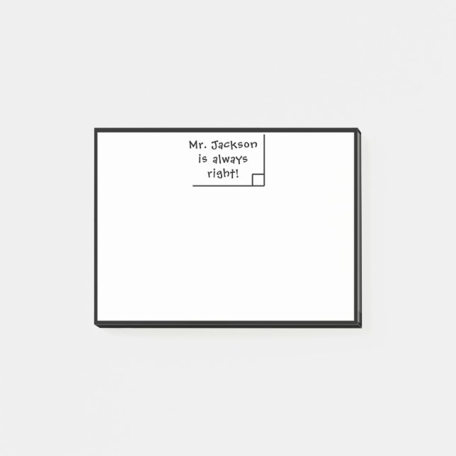 Post-it® Funny Enseignant Math Humour scolaire (Devant)