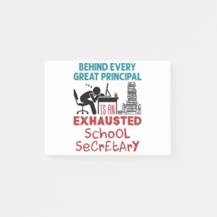 Post-it® Funny Exhausted School Secretary Appreciation