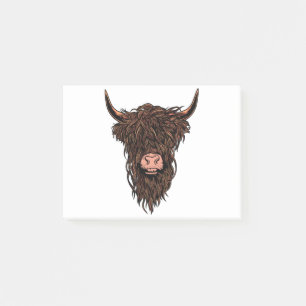 Post-it® Funny Highland Cow Head