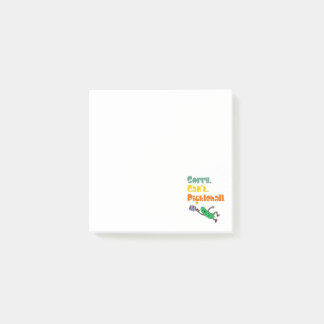 Post-it® Funny Leaping Pickle Désolé Can't Pickleball