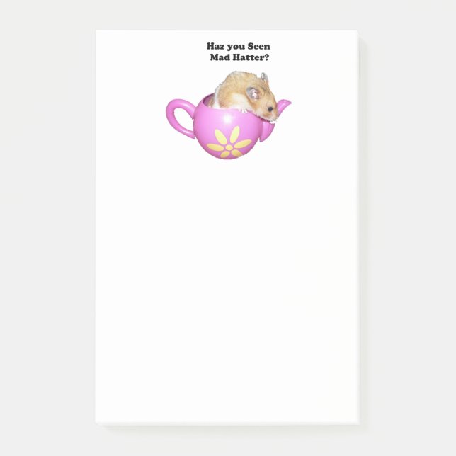 Post-it® Funny Mad Hatter Dormouse Alice au pays des mervei (Devant)