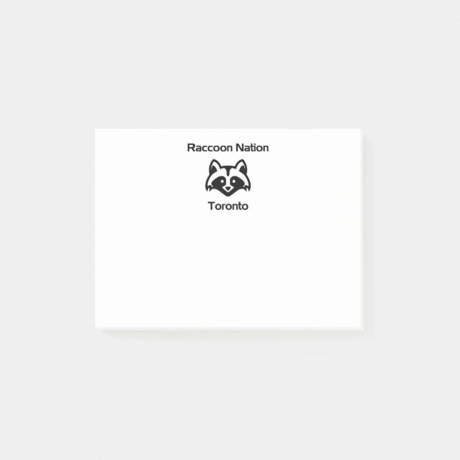 Post-it® Funny Raccoon Nation Toronto Light Monotone (Devant)