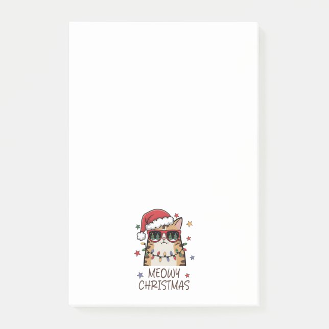 Post-it® Funny Santa Cat “Joyeux Noël en miaulant”  (Devant)