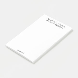 Post-it® Funny Shakespeare To Do List Nom Personnalisé Blan