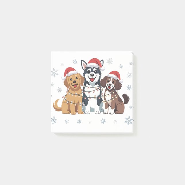 Post-it® Funny Sibérien Husky Amoureux des chiens sapin de  (Devant)