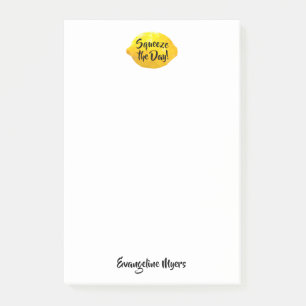 Post-it® Funny Squeeze Day Script 3D Monogramme de citron