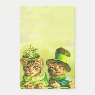 POST-IT® FUNNY VIEILLE MODE ST.PATRICK'S DAME CATS
