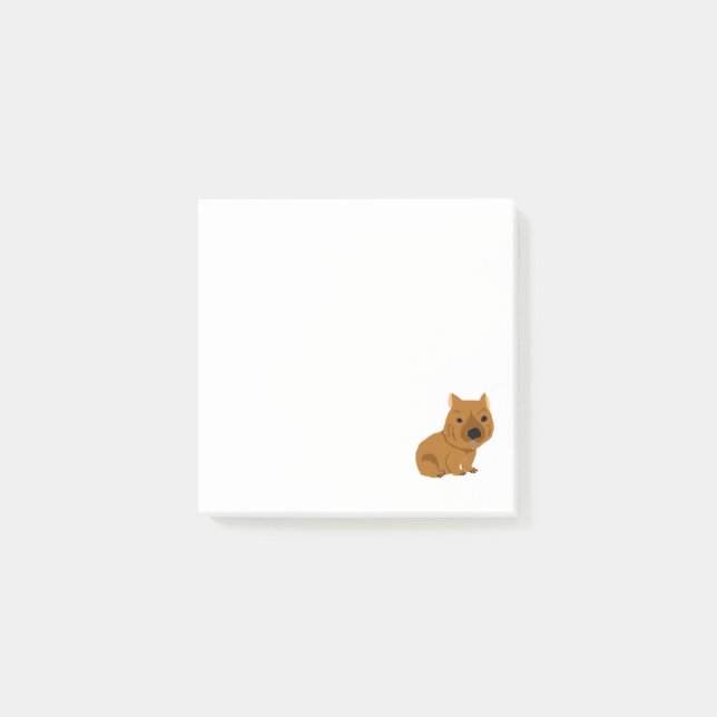 Post-it® Funny Wombat Primitive Art (Devant)