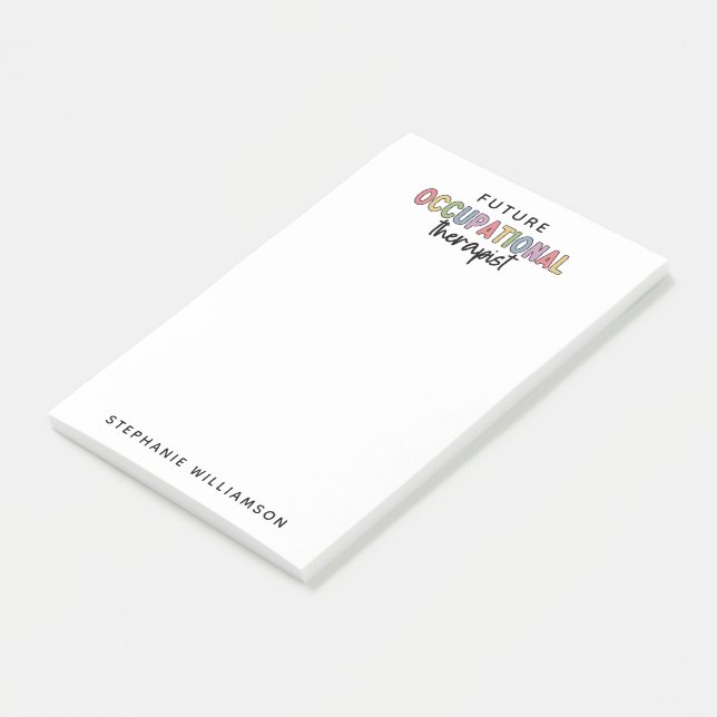 Post-it® Futur personnalisé OT ergothérapeute OT étudiant (Incliné)