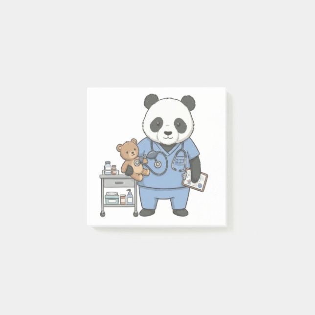 Post-it® Future RN Panda: Adorable Medical Student  (Devant)