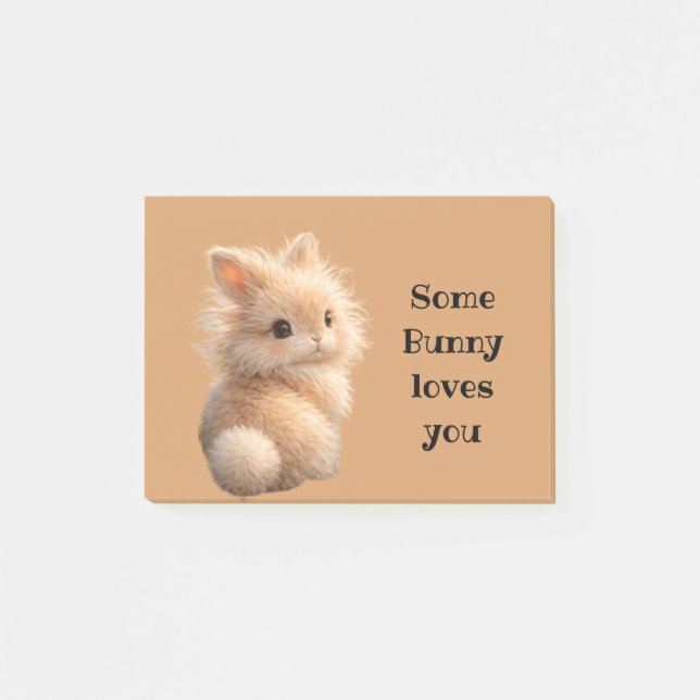Post-it® Fuzzy bunny: Some Bunny Loves You (Devant)