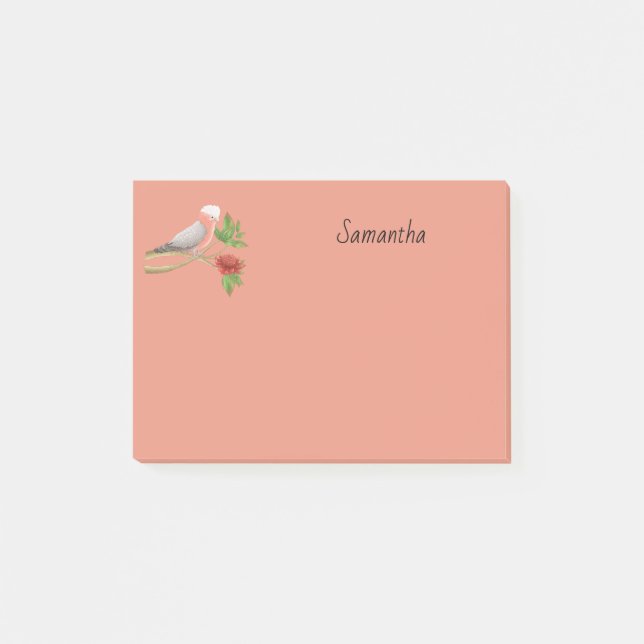 Post-it® Galah Cockatoo Personnalisé 4x3 (Devant)