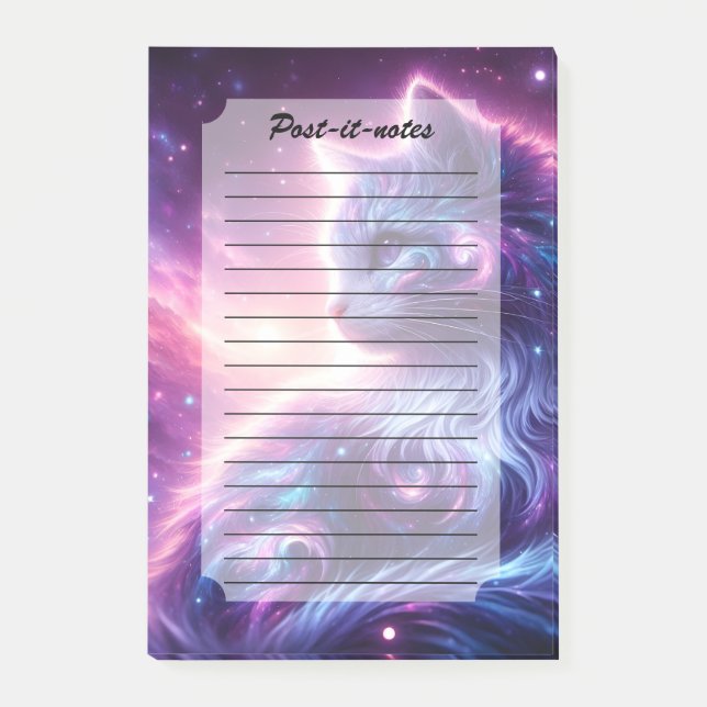Post-it® Galaxie Cosmique Féline Mystique Céleste (Devant)