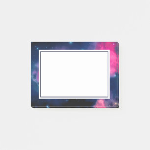 Post-it® Galaxie rose & bleu Nebula & étoiles Abstrait