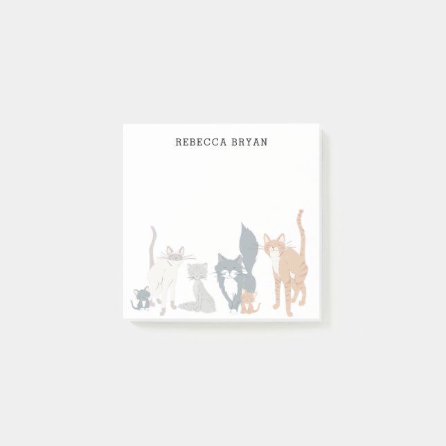 Post-it® Gang de chat mignon personnalisé (Devant)