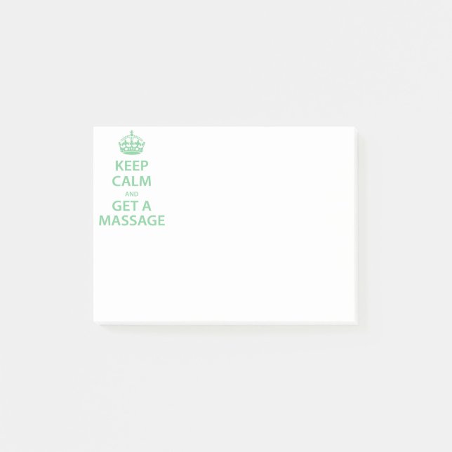 Post-it® Gardez votre calme et offrez-vous un massage (Devant)