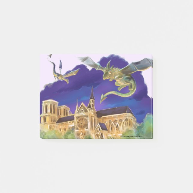Post-it® Gargouille Notre Dame - Paris Notes 4" x 3" (Devant)