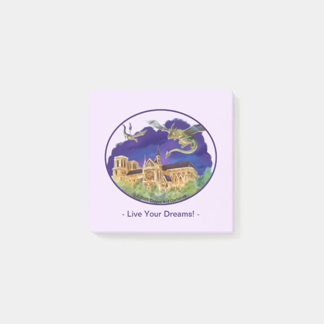 Post-it® Gargouille Notre Dame - Paris Rêves Notes 3" x 3" (Devant)