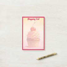 Gâteau Cupcake Cerise de style Vintage Rose Jaune