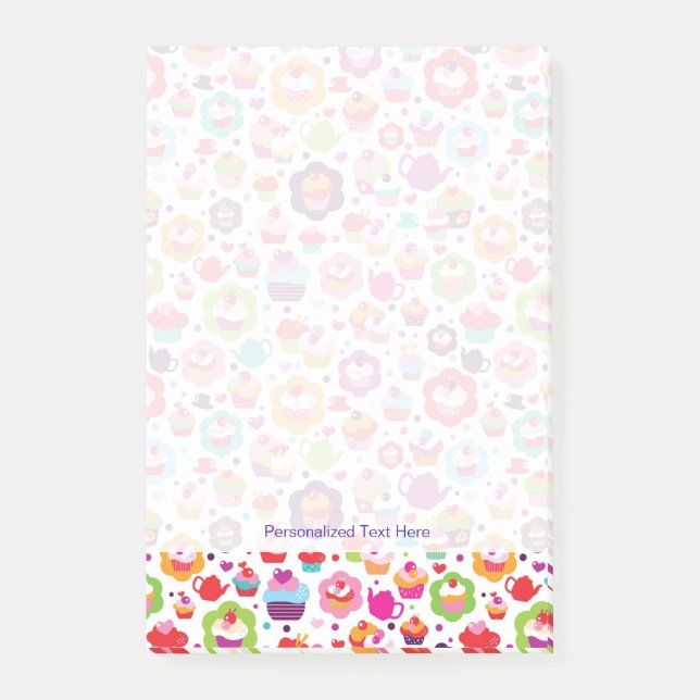 Post-it® Gâteau de tasse et pot mignons de thé (Devant)