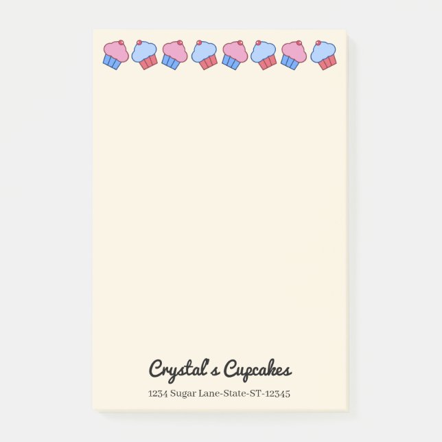 Post-it® Gâteaux Cupcakes Personnalisés  (Devant)