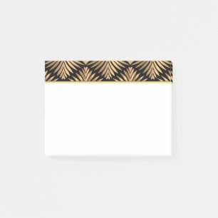 Post-it® Gatsby Art Déco Black Gold Floral Damask